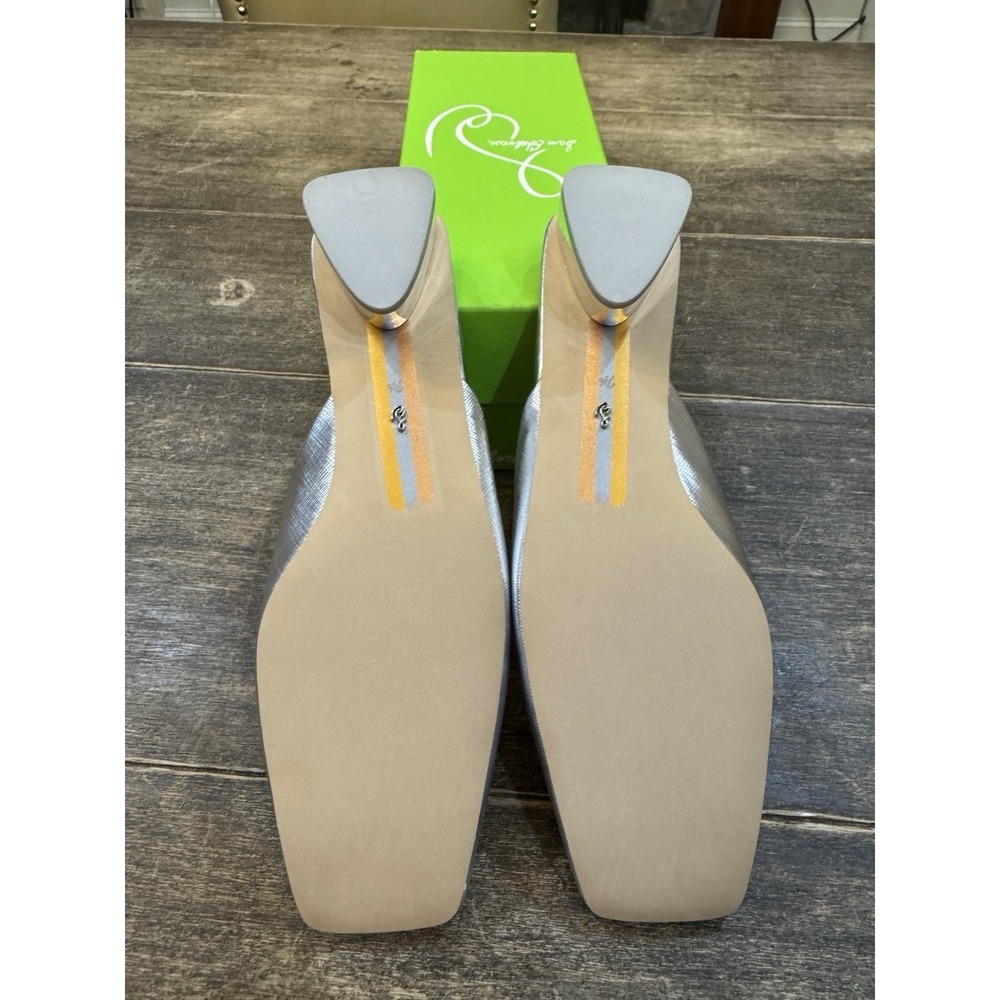 Sam Edelman Women Ollie Square Toe Bit Mule in Silver Size 7.5 Equestrian - Picture 10 of 13